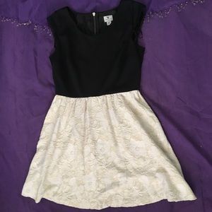 Black and White knee length dress